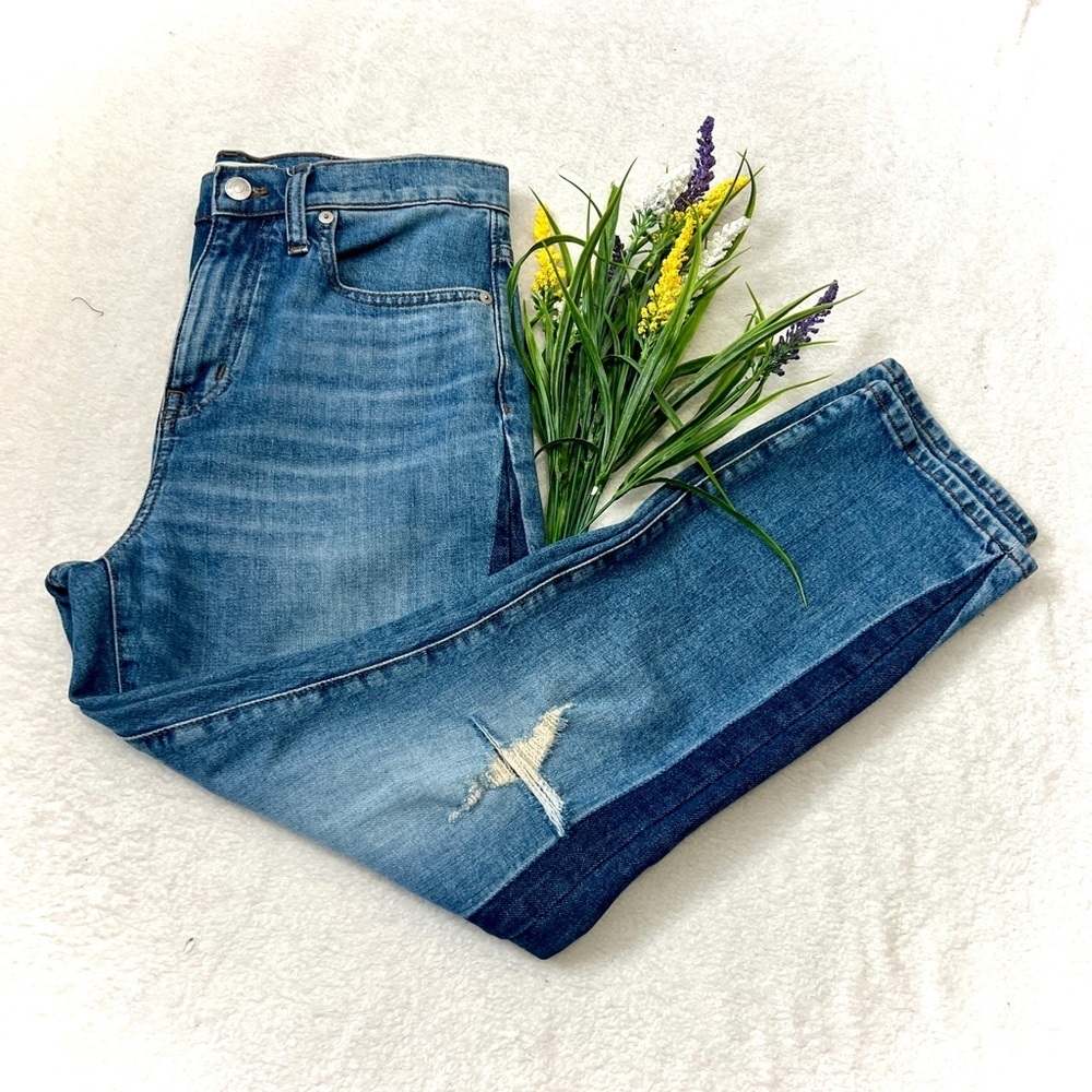 Madewell Two-Tone The High Rise Slim Boyfriend Jean - Size 26 (Measures 29")